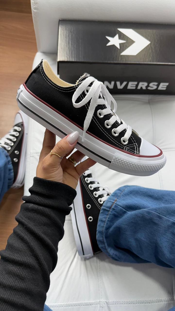 Tênis All Star Preto Lona – Baixo | Prime