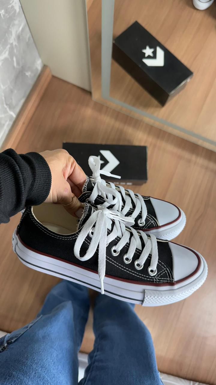 Tênis All Star Preto Lona – Baixo | Prime