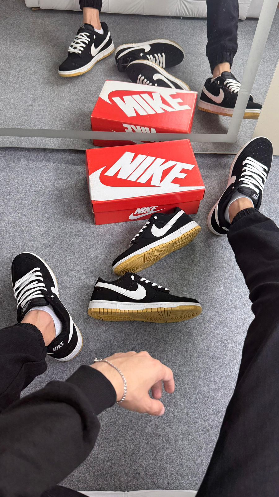Tênis Nike Dunk Preto Nobuck