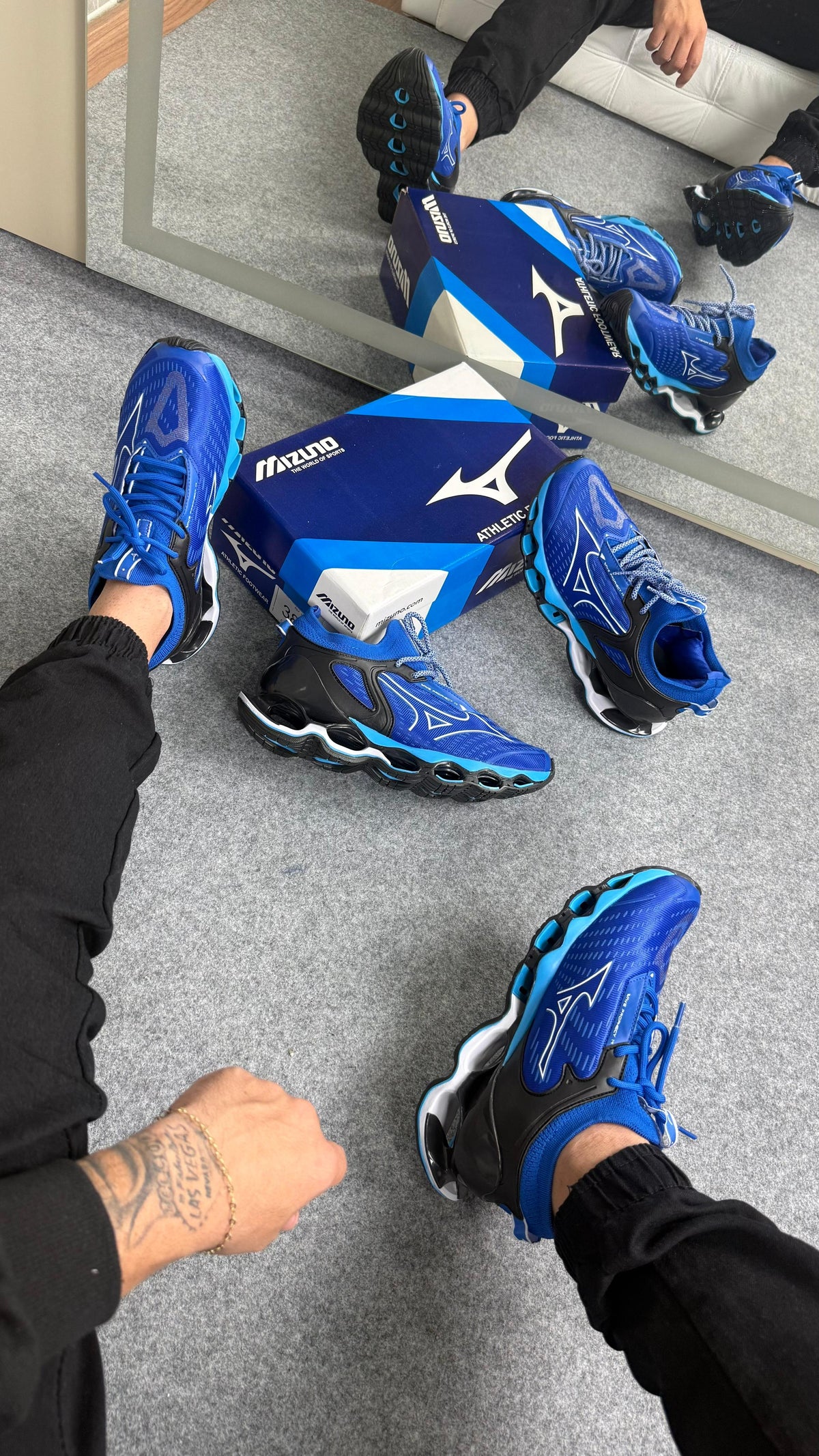 MIZUNO PRO 14 - ROYAL/ PRETO