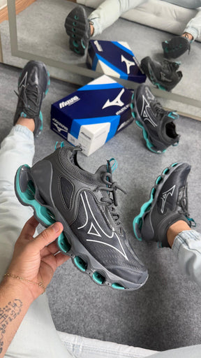 MIZUNO PRO 14 - GRAFITE/ VERDE AGUA