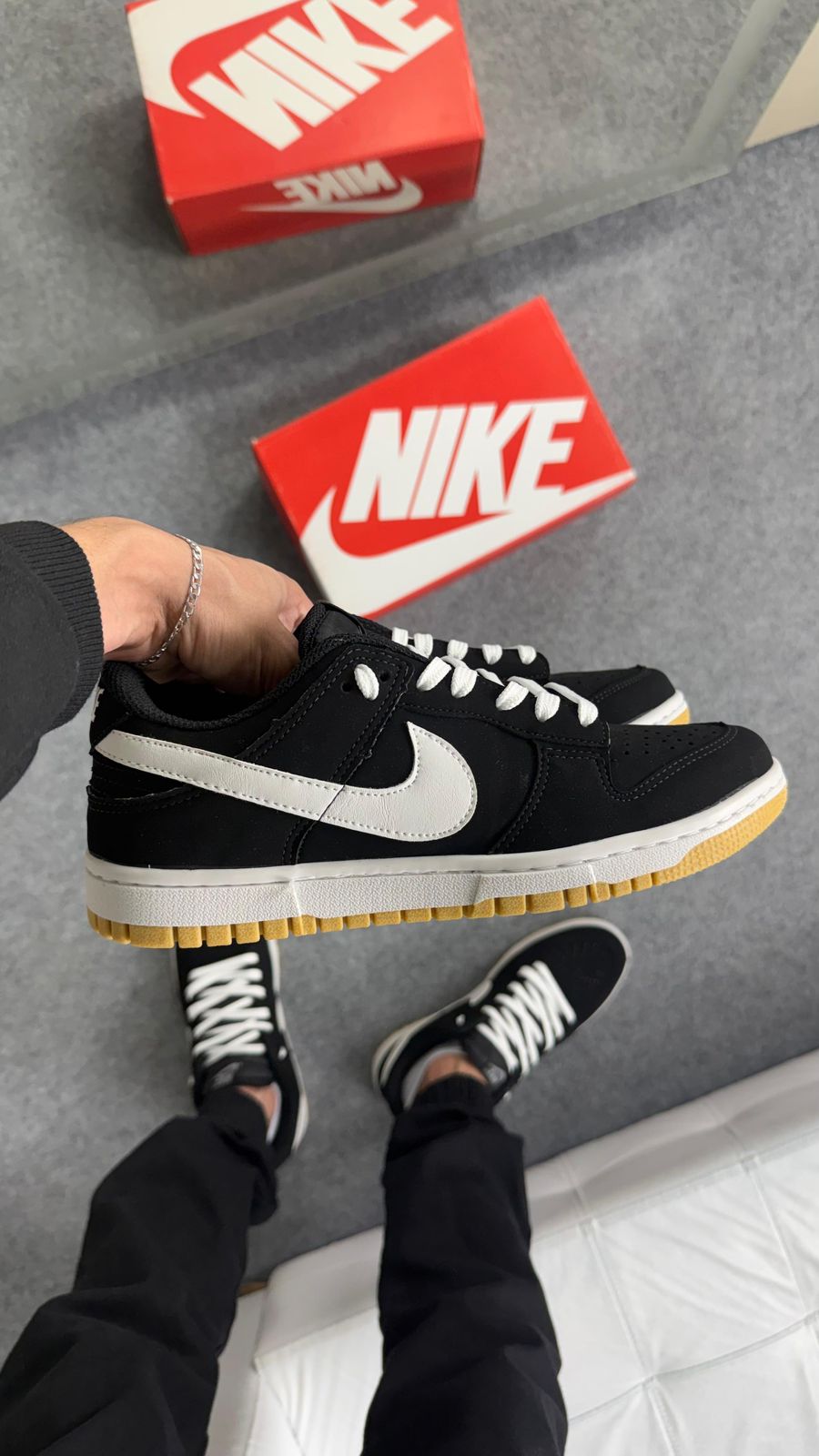 Tênis Nike Dunk Preto Nobuck